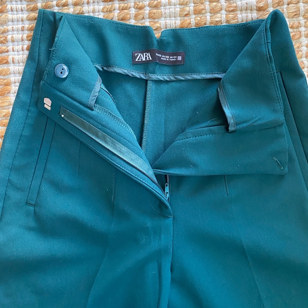 ZARA WOMAN High-Waisted Pants – Green – New Without Tags – Size XS - Picture 6 of 9